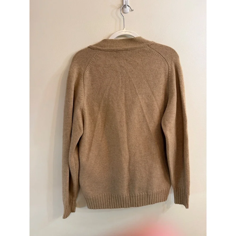 Sir Pendleton VTG 50s 60s Cardigan Sweater L 100% Virgin Wool Camel Hair